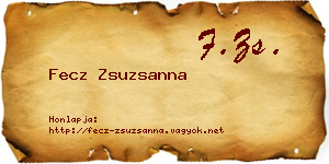 Fecz Zsuzsanna névjegykártya