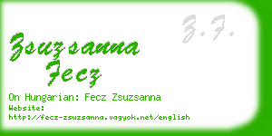 zsuzsanna fecz business card